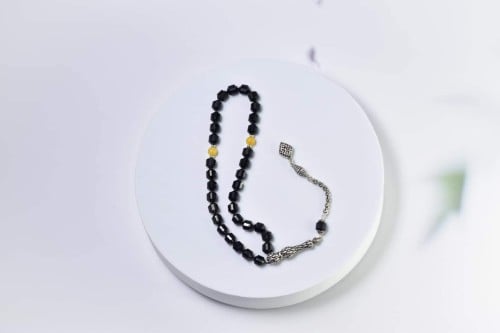 سبحة من حجر التورمالين مع فضة خالص عيار٩٢٥