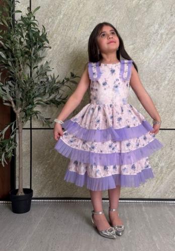 فساتين بناتي قماش اورجنزا