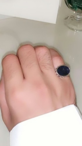 خاتم حجر الصادولايت خواتم رجالي ملكي فضة إيطالي خا...