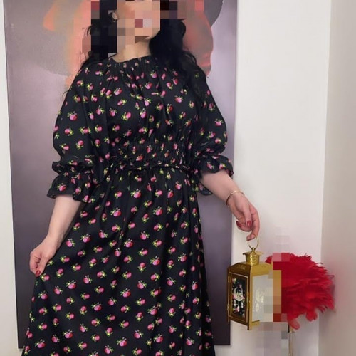 فستان شالكي نسائي  بالاسم مع ربطة فساتين وازياء رمضان