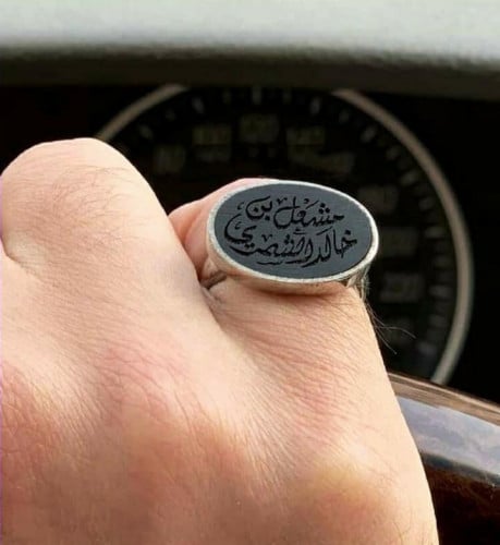خواتم رجالي ملكي فضة إيطالي خالص عيار 925 مع نحت ا...