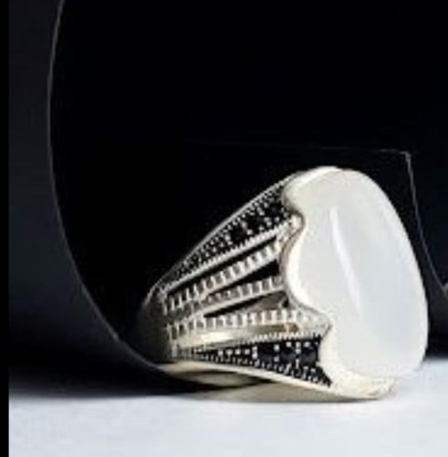 خاتم فضة رجالي مع احجار كريمة وعقيق خواتم رجاليه فضه إيطالي خالص عيار925 مع حجر كريم او مع عقيق