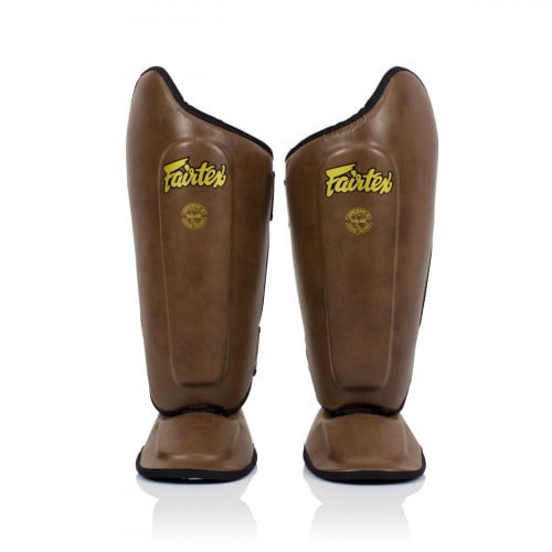 SP8 Fairtex Black Ultimate Shin Pads- Brown