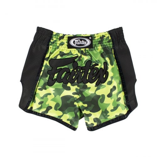 FAIRTEX GREEN CAMO SLIM CUT MUAY THAI BOXING SHORTS (BS1710)