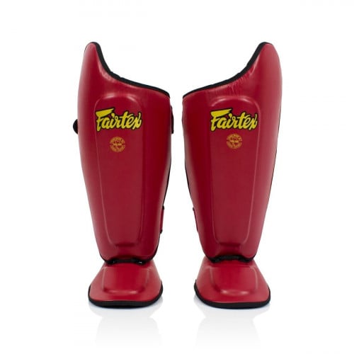 SP8 Fairtex Black Ultimate Shin Pads- Red