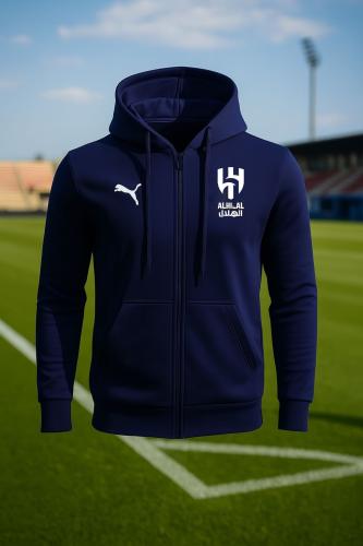 بلوفر شتوي بشعار نادي الهلال للاطفال والكبار