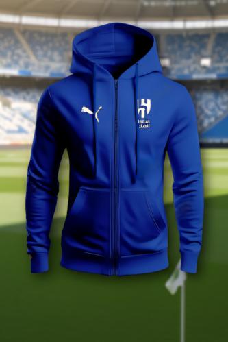 بلوفر هودي بشعار الهلال بالون متعددة