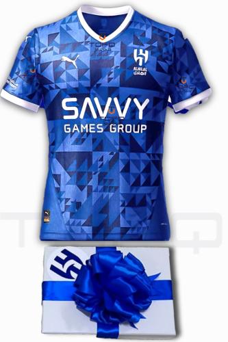 تيشيرت الهلال الازرق رجالي ولادي