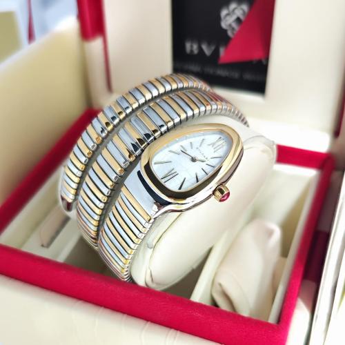 ساعه بولغاري نسائي كريستال ذهبي