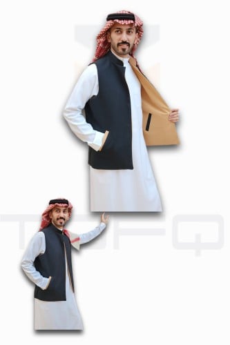 سديري رجالي مصنوع من قماش الجوخ من كلا الجهتين