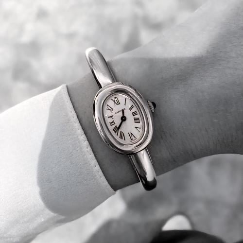 ساعات كارتير نسائية بطارية لون فضي درجة أولى