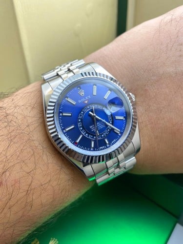 رولكس سكاي دويلر ازرق هاي كواليتي