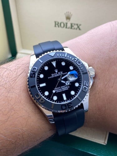 ساعه رولكس يخت ماستر جلد رجاليه متجر تدفق