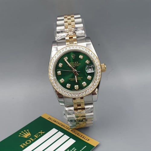 ساعه رولكس نسائي اخضر متجر تدفق