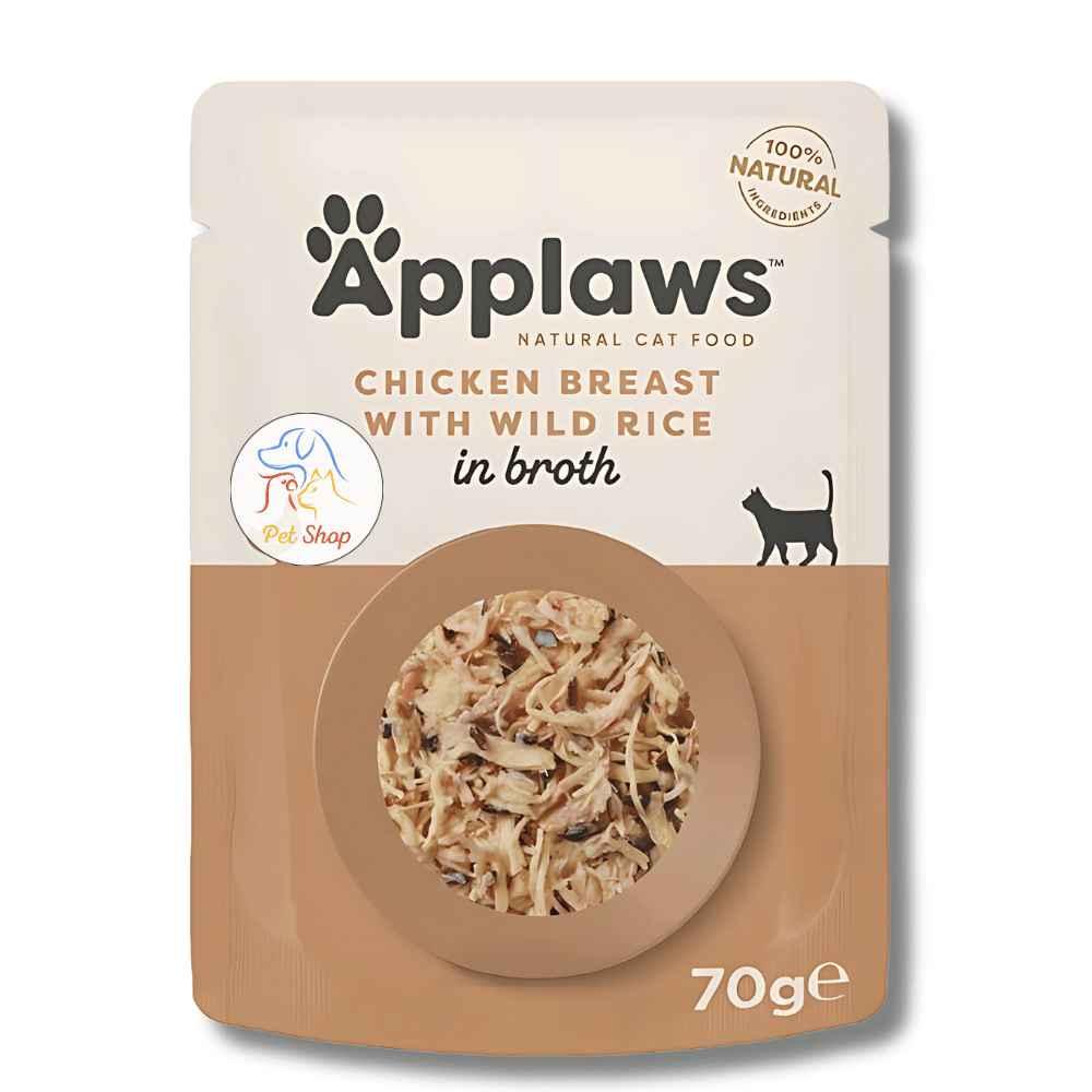 اكل قطط ابلاوز اظرف طعام رطب للقطط بنكهة صدور الدجاج مع الارز بالمرق 70 جرام
