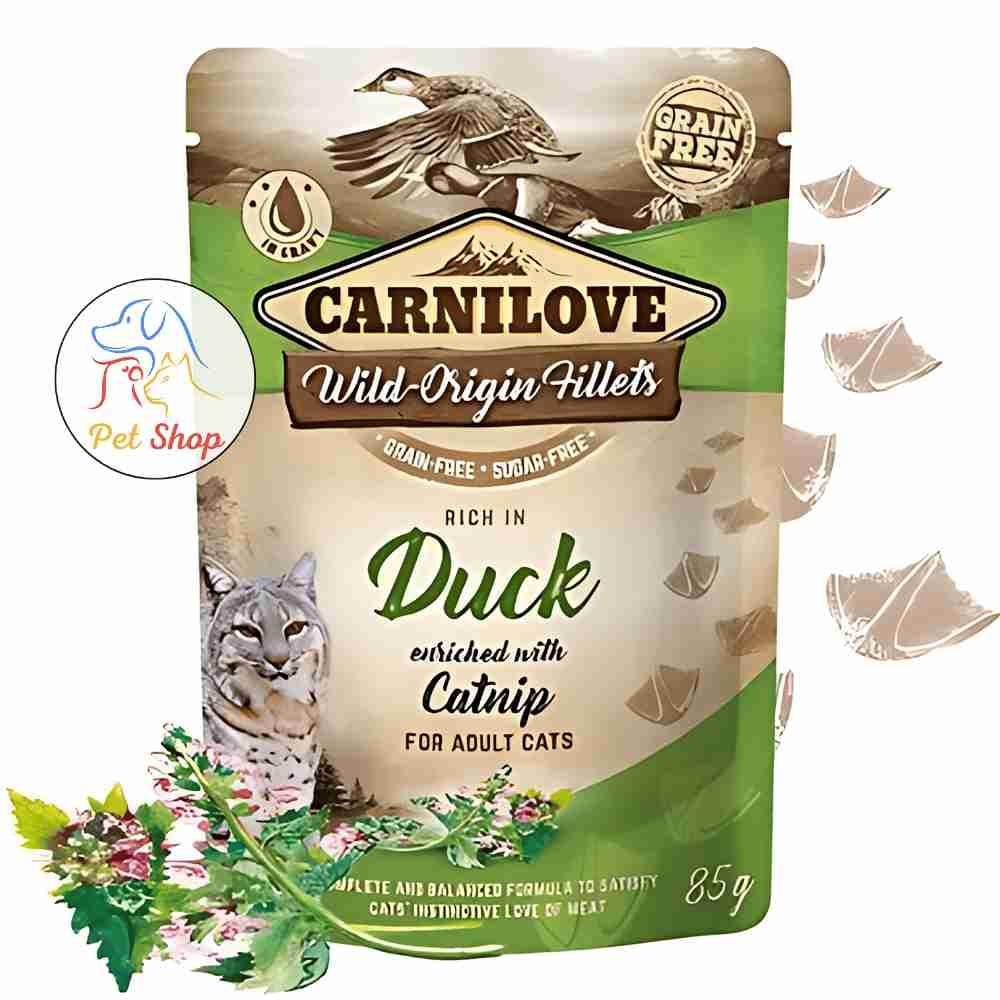 Carnilove Wet Food for Adult Cats Duck Catnip 85g بيت شوب