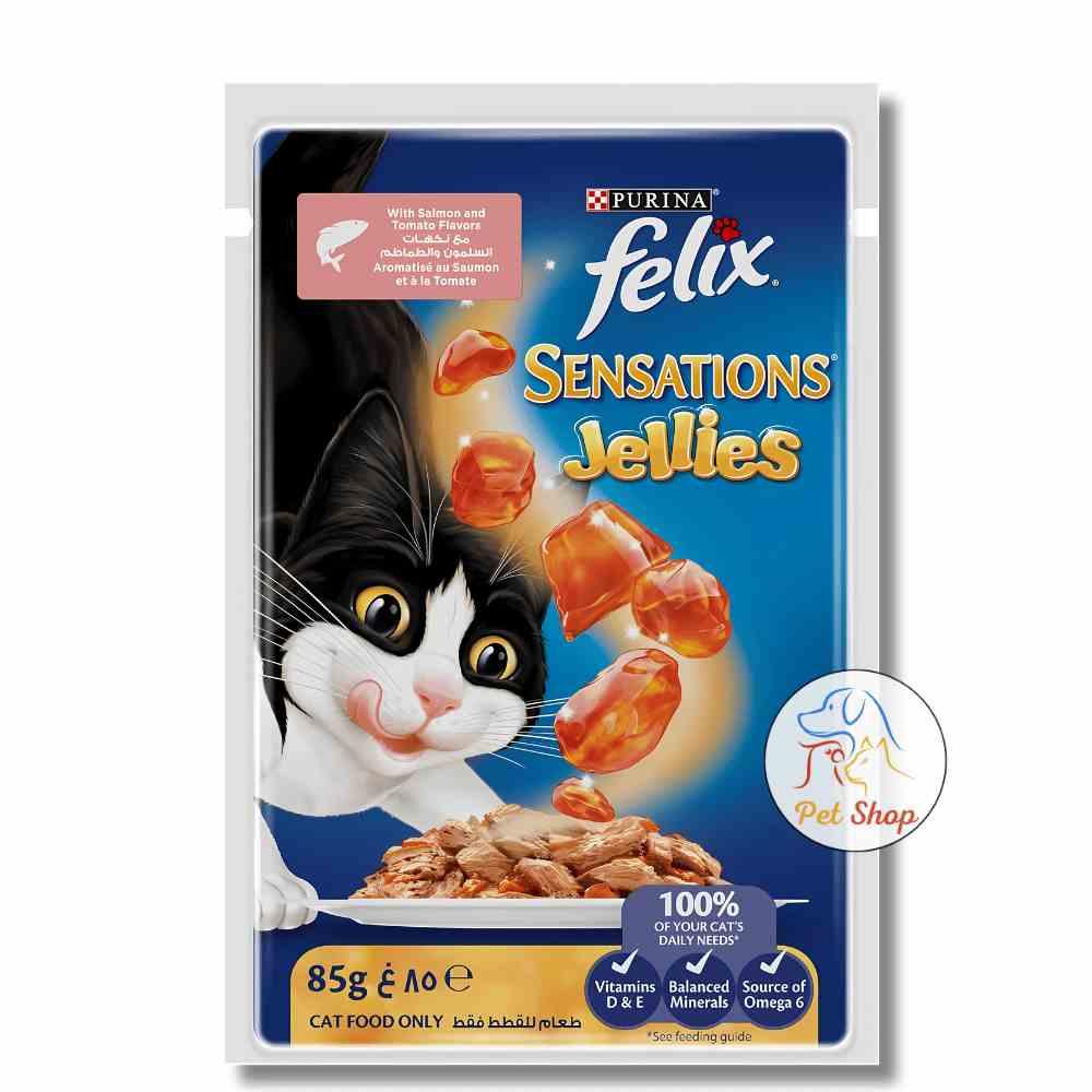 Felix Adult Cat Food Salmon with Tomato Flavor 85g بيت شوب
