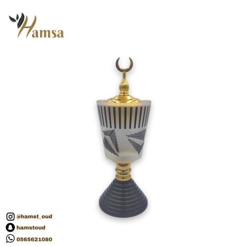 مبخرة مع غطاء ذهبي هلال