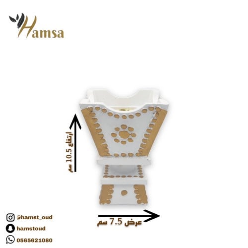 مبخرة فخار لون ابيض