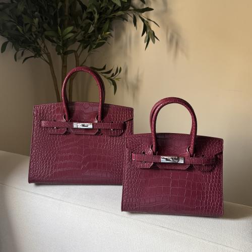 Birkin Full Croc-Maroon