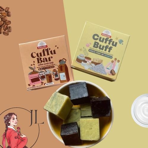 صابون Cuffu Bar مقشر القهوة + صابون Cuffu buff الر...