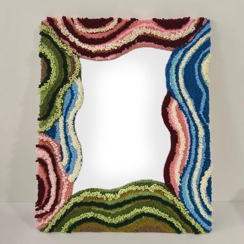 Gemstone Tufted Mirror