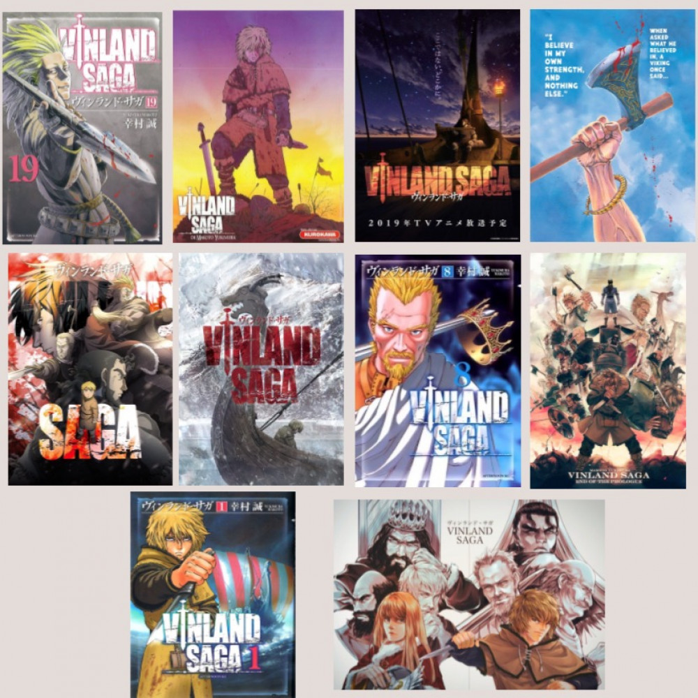 مجموعة 10 بوسترات انمي فينلاند ساغا قياس A5 Amilina Store