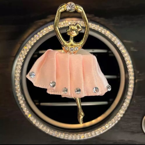 فواحة سيارة بشك راقصة باليه (وردي)
