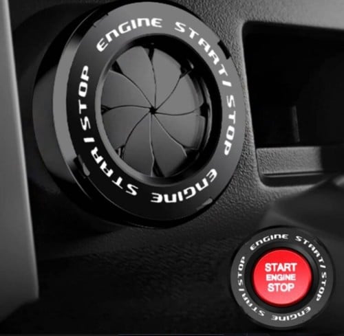 غطاء زر تشغيل السيارة من الالمنيوم