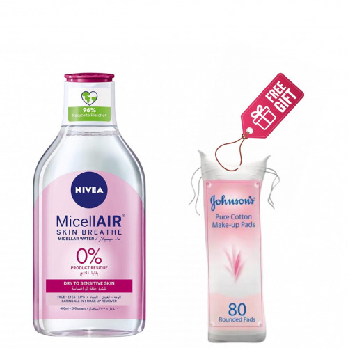 Nivea MicellAIR Micellar Water Makeup Remover For Dry Sensitive Skin - 400ml Stay Beautiful