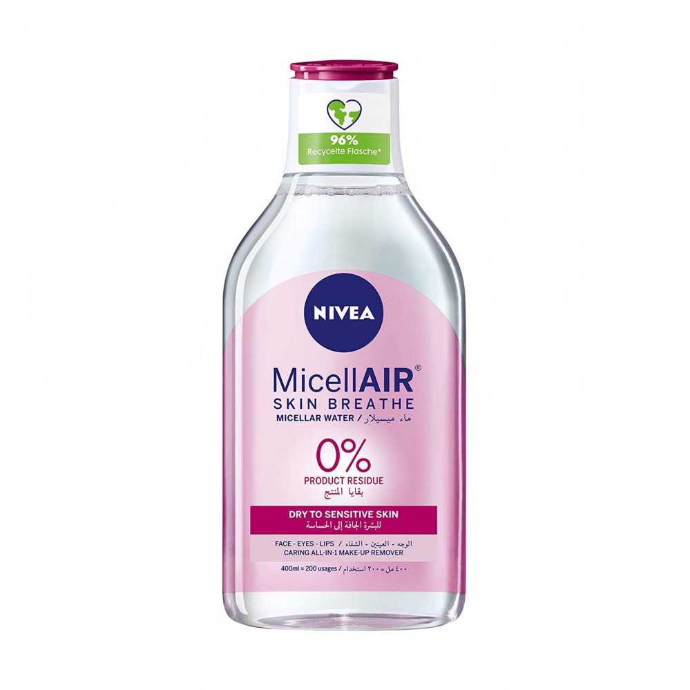 Nivea MicellAIR Micellar Water Makeup Remover For Dry to Skin 400ml - Stay Beautiful