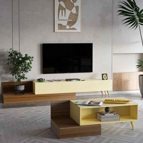 طاولات بني3 مع بيج - موديل sh55
