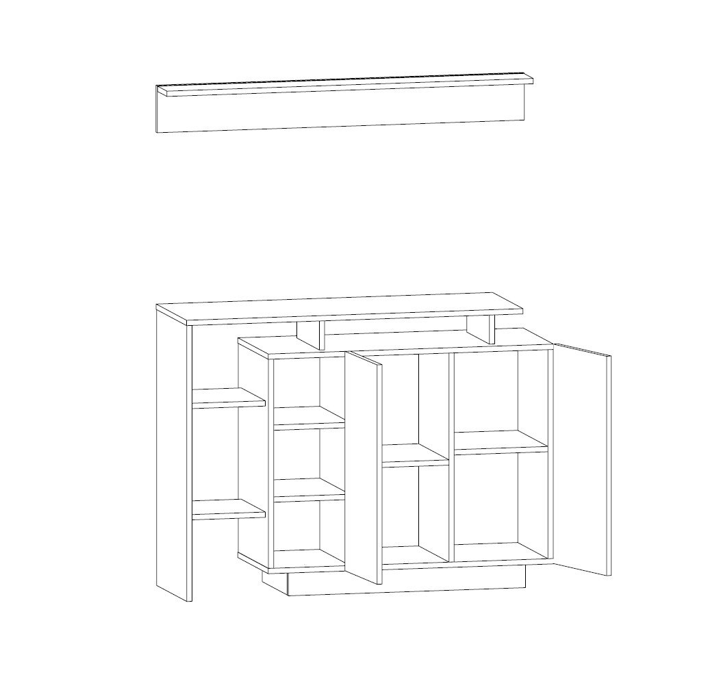 ركن كوفي  اسود مع رمادي غامق A- موديل Alfa