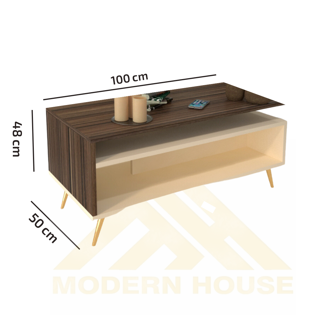 طاولة وسط بني3 و بيج -موديل Ct01