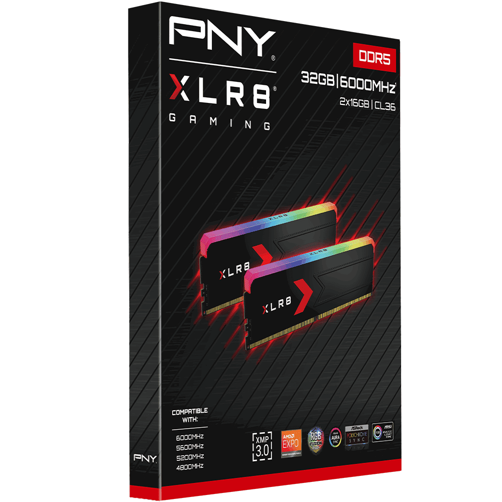 PNY XLR8 GAMING 32GB DDR5 6000MHz メモリ XLR8 Gaming DDR5 6000MHz Desktop Memory Kit