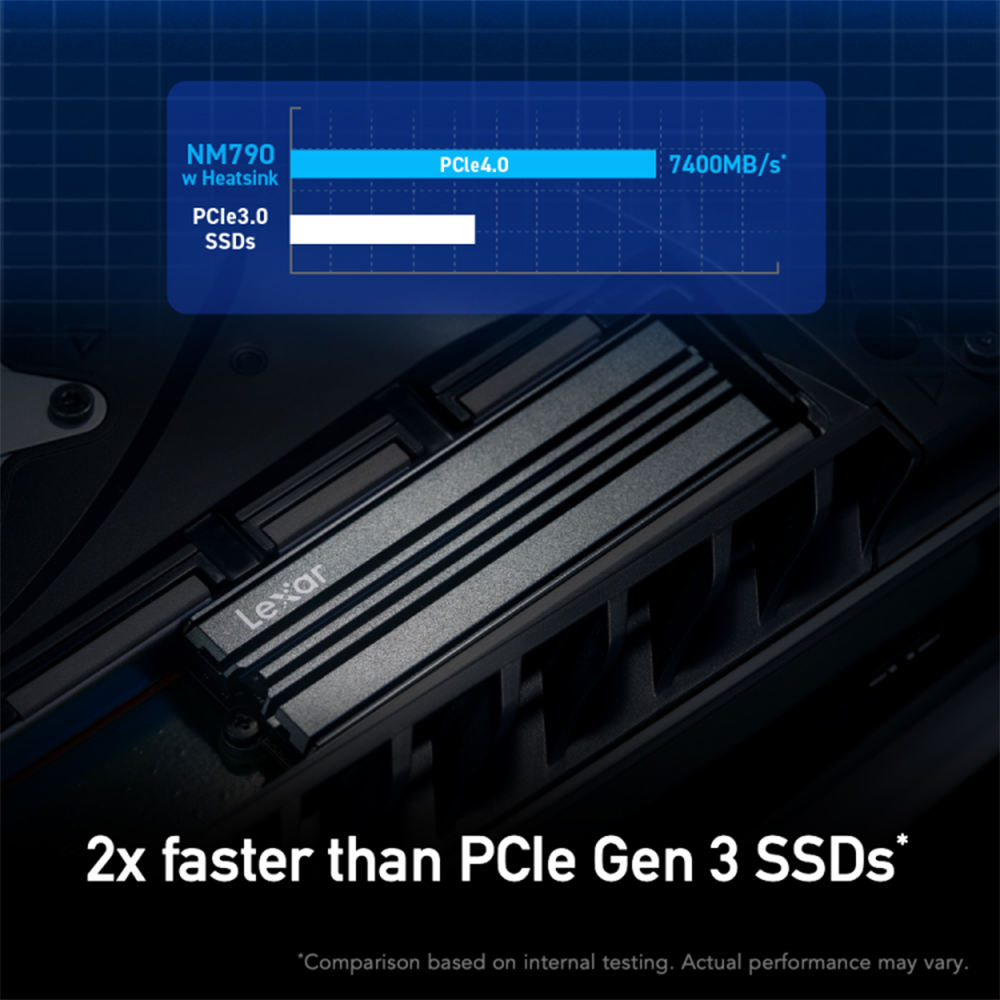 Lexar NM790 with Heatsink M.2 2280 PCIe Gen 4×4 NVMe Internal SSD