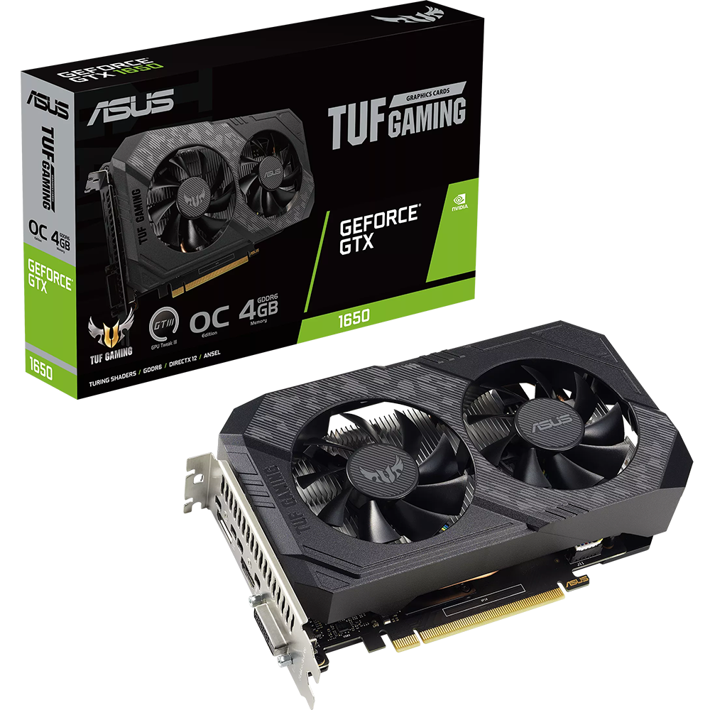 ASUS TUF Gaming GeForce GTX 1650 V2 OC Edition 4GB GDDR6 Graphics Card