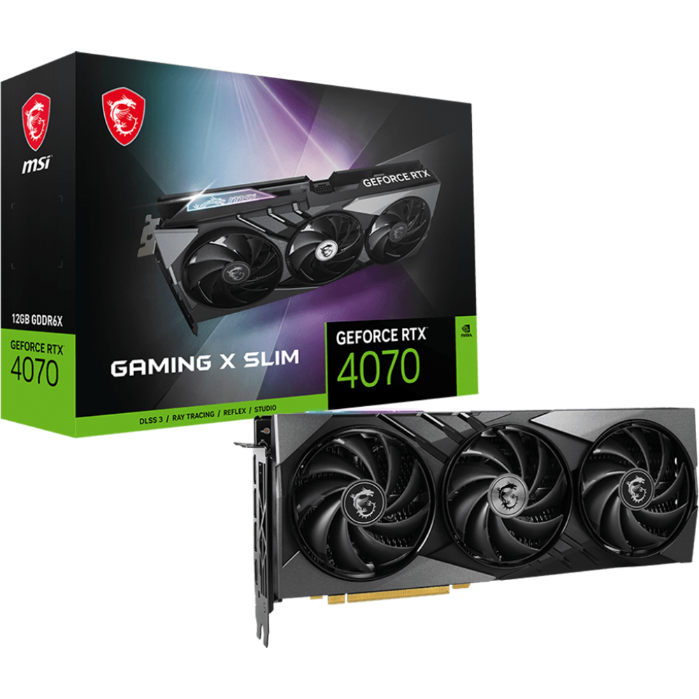 MSI GeForce RTX 4070 GAMING X SLIM 12G Gaming Graphics Card
