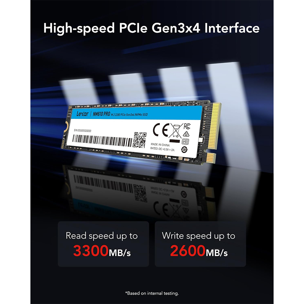 Lexar NM610PRO M.2 2280 PCIe Gen3x4 NVMe Internal SSD
