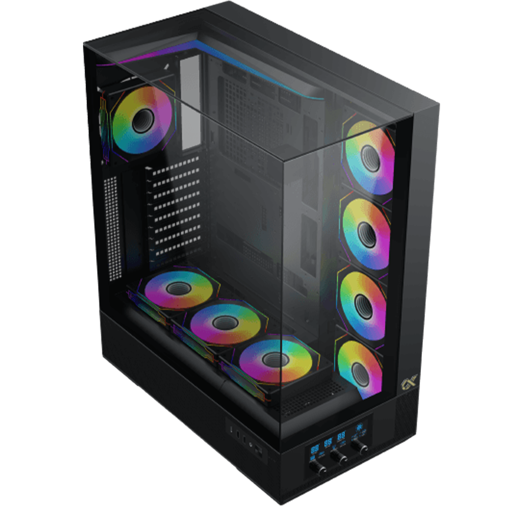 زيجماتيك Vision Pro كيس بي سي بحجم E-ATX Mid Tower مع 8 مراوح ARGB