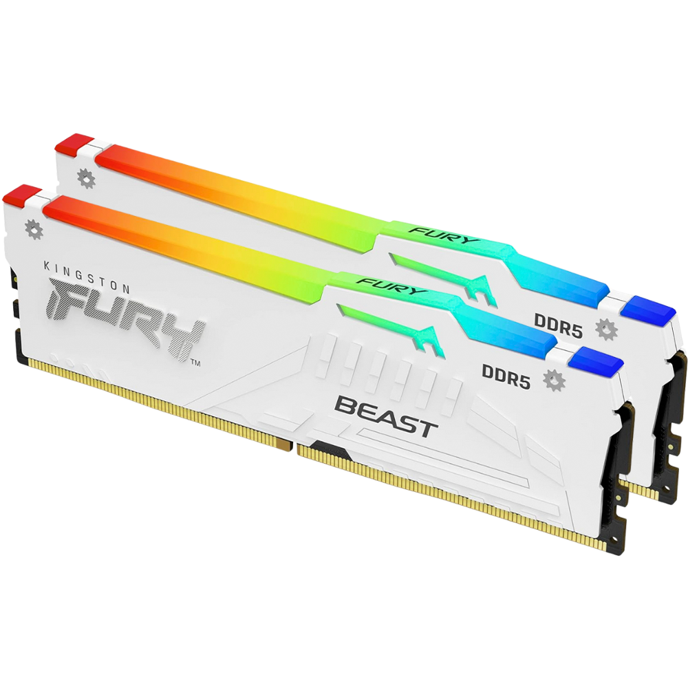 Kingston FURY Beast White DDR5 RGB 32GB 2x16GB 5600MT/s DDR5 CL40 RAM