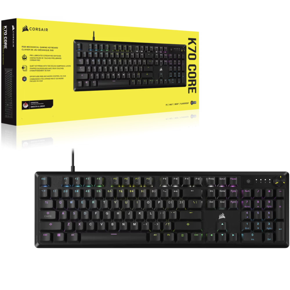 Corsair K70 CORE RGB Mechanical Gaming Keyboard — Black