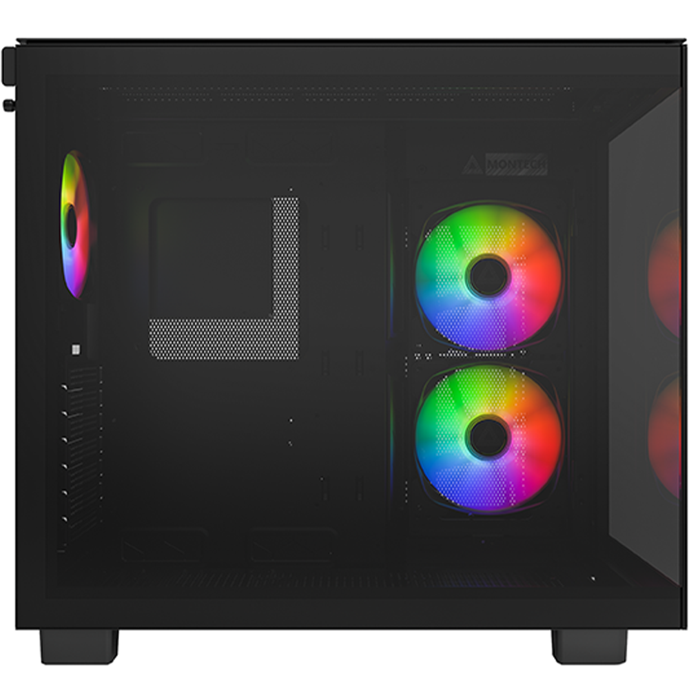 مونتيك KING 65 PRO كيس PC بحجم ATX Mid Tower مع 3 مراوح ARGB