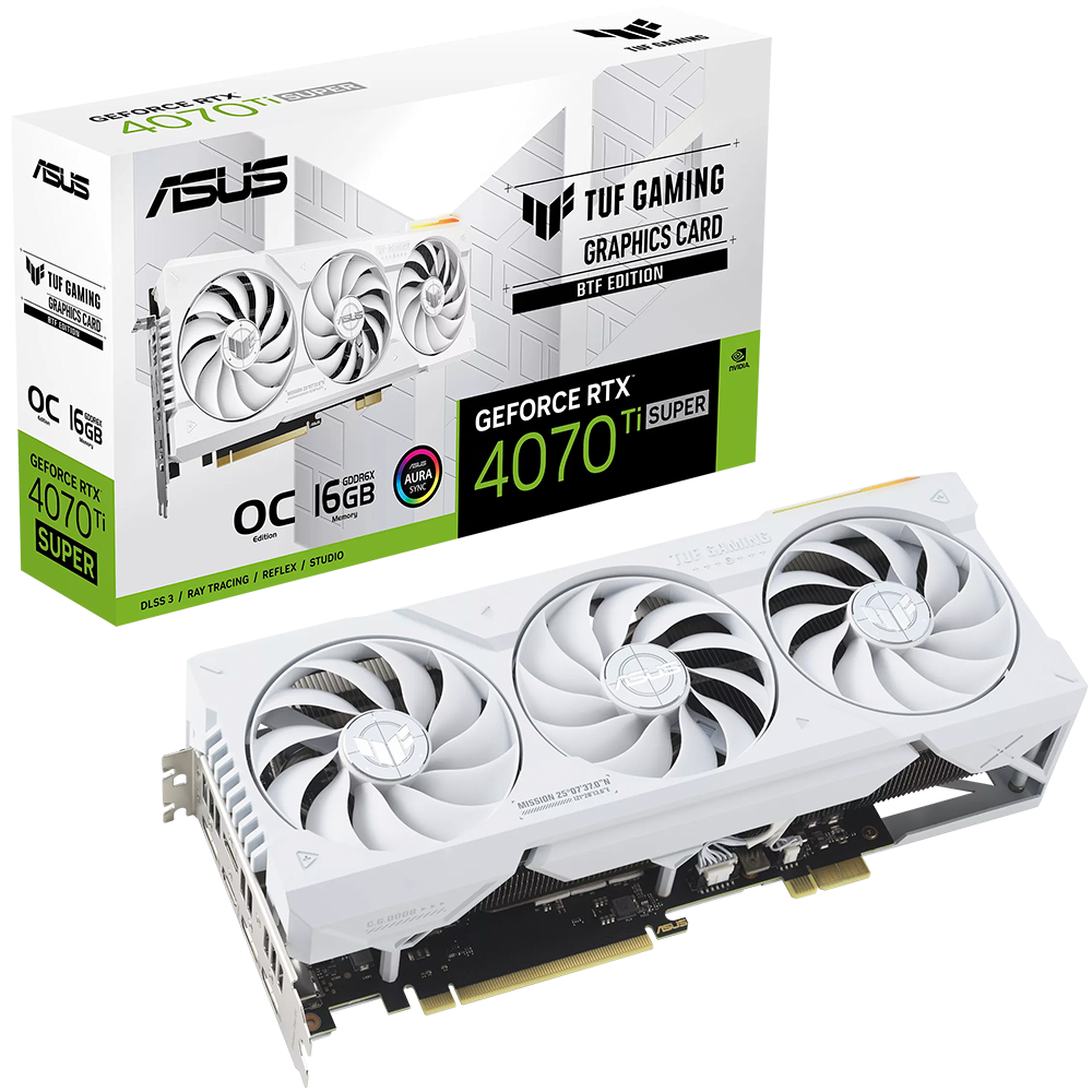 ASUS TUF Gaming GeForce RTX 4070 Ti SUPER BTF White OC Edition 16G VGA
