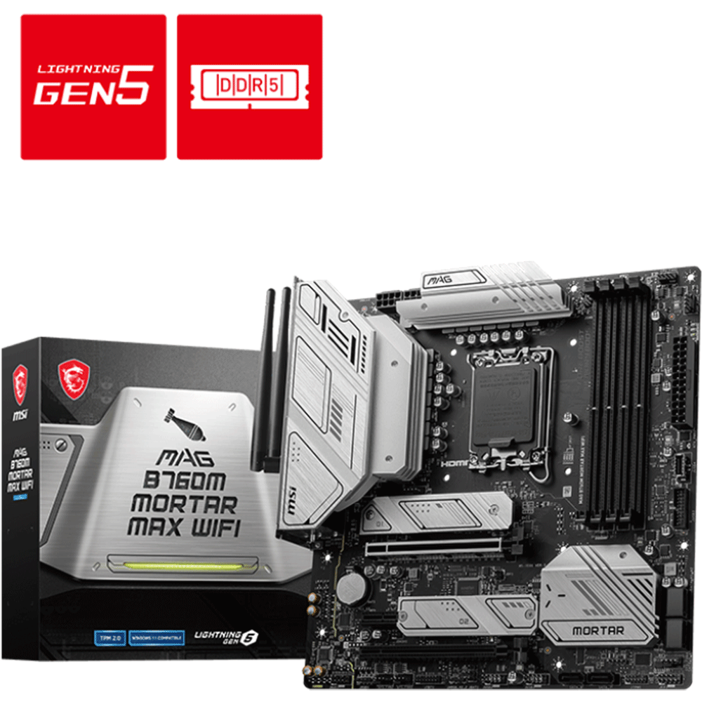 MSI MAG B760M MORTAR MAX WIFI LGA1700 Socket For intel CPU Motherboard