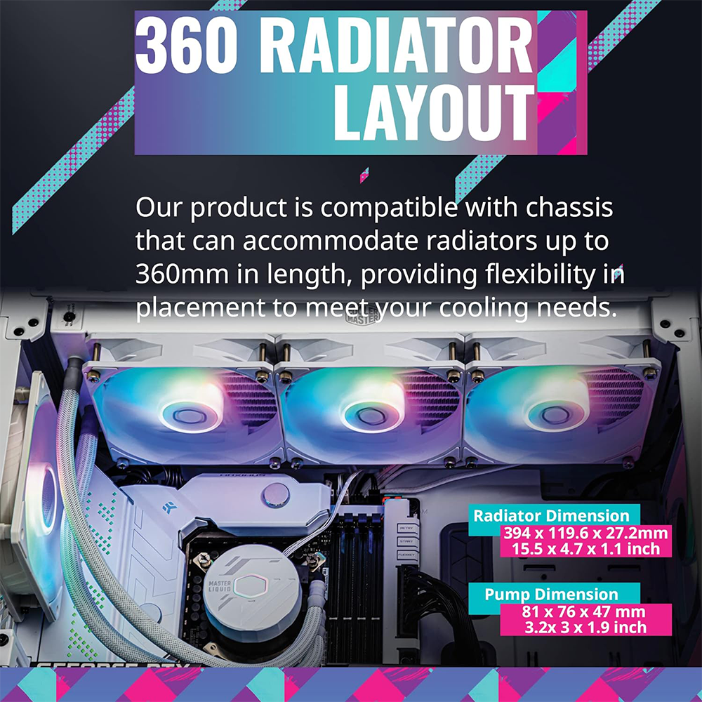 Cooler Master MasterLiquid 360L Core ARGB AIO CPU Liquid Cooler