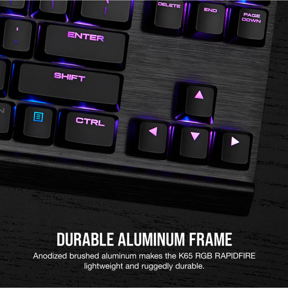 Corsair K65 RGB RAPIDFIRE Mechanical Gaming Keyboard CHERRY MX Speed