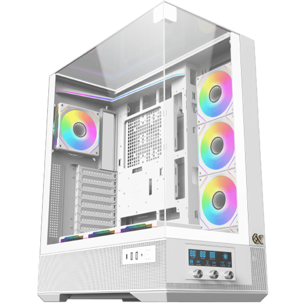 زيجماتيك Vision Pro كيس بي سي بحجم E-ATX Mid Tower مع 8 مراوح ARGB
