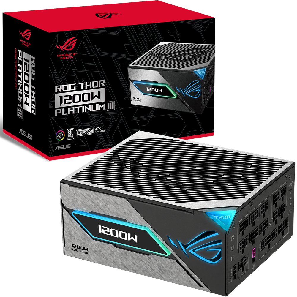اسوس ROG Thor 1200W Platinum III مزود طاقة بكفاءة 80 بلس بلاتينوم