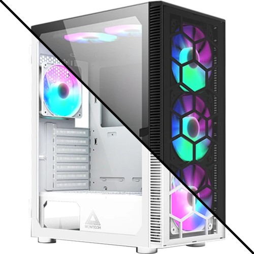 مونتيك X3 GLASS كيس بي سي بحجم ATX Mid Tower مع 6...